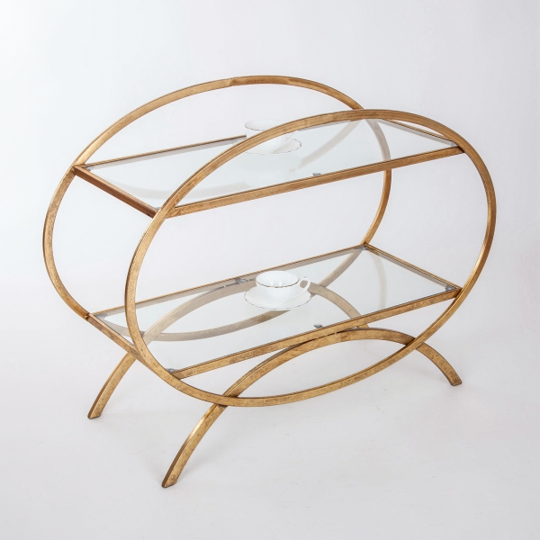Gin Shu Metal Shelf - Gold Gilt Leaf