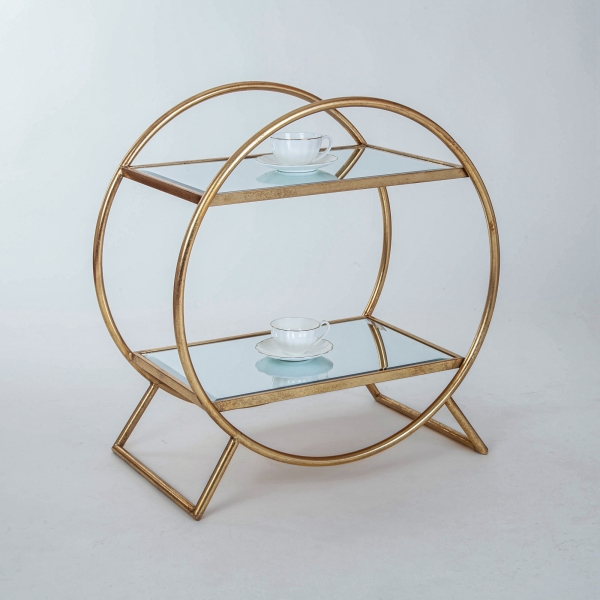 Gin Shu Metal Shelf - Gold Gilt Leaf