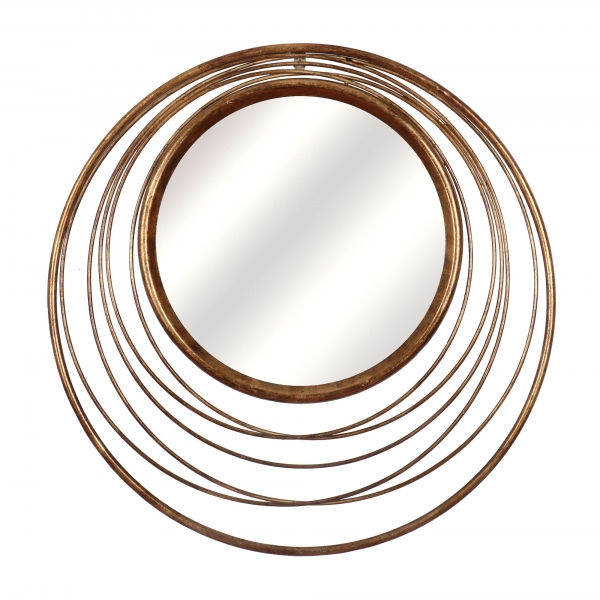 Gin Shu Metal Mirror - Gold Gilt Leaf