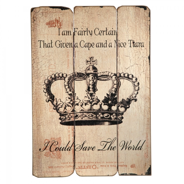 Vintage Primavera Wooden Wall Art Napolean Proverb