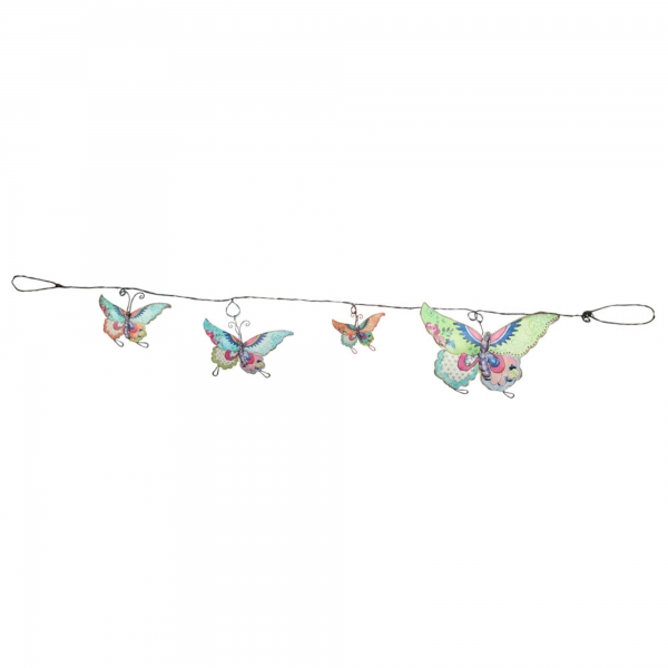 Vintage Primavera Metal Wall Art Chain of Butterfly