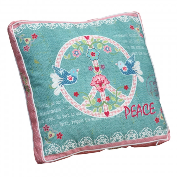 Vintage Primavera Cushion Love Birds with Heart