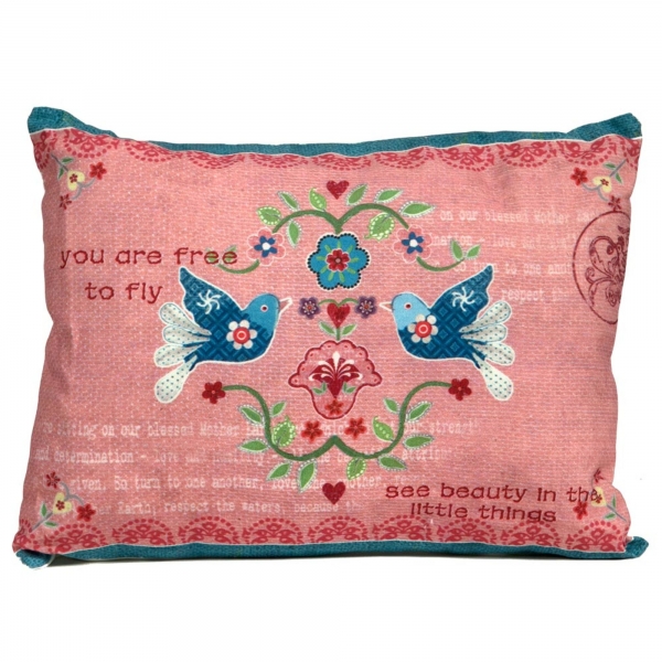 Vintage Primavera Cushion Love Birds