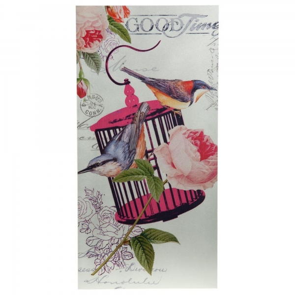 Vintage Wall Art Bird plus cage 