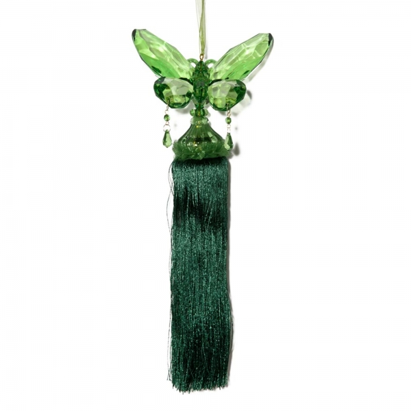 Green Butterfly with Tassel