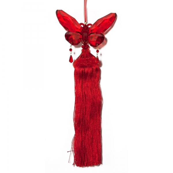 Red Butterfly with Tassels