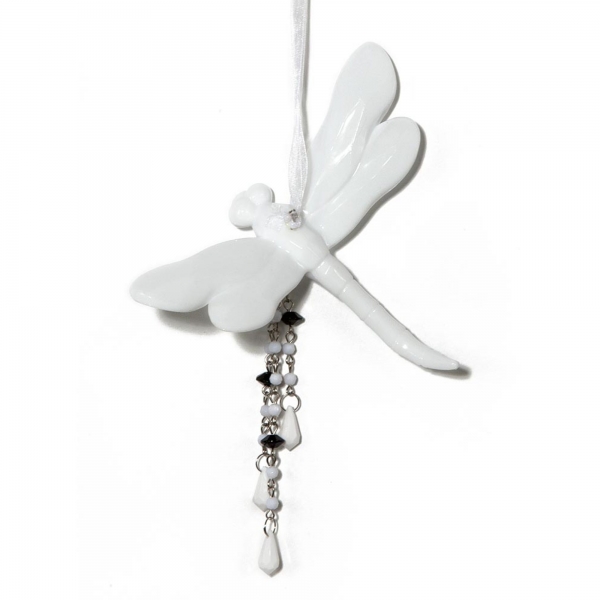 Solid White Dragonfly with Tassel