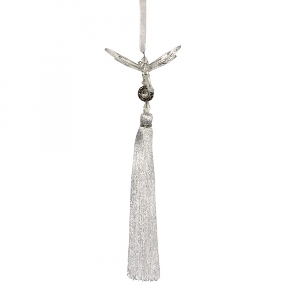 Clear/White Dragonfly with Tassel