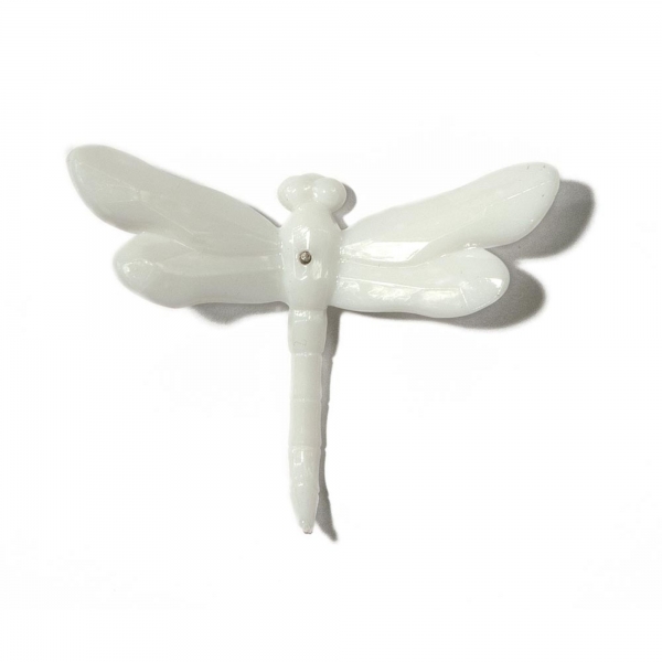 Solid White Dragonfly with Spike