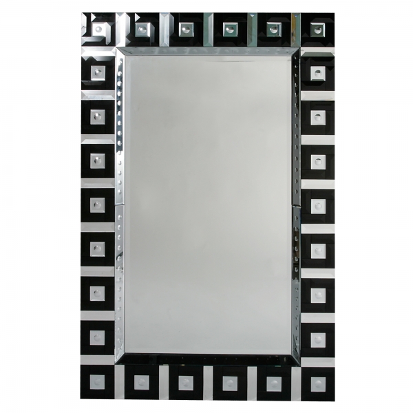 Contemporary Venetian Mirror - Black