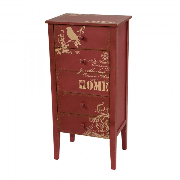 Just Mulberry Tallboy Chest of Drawers - Pink