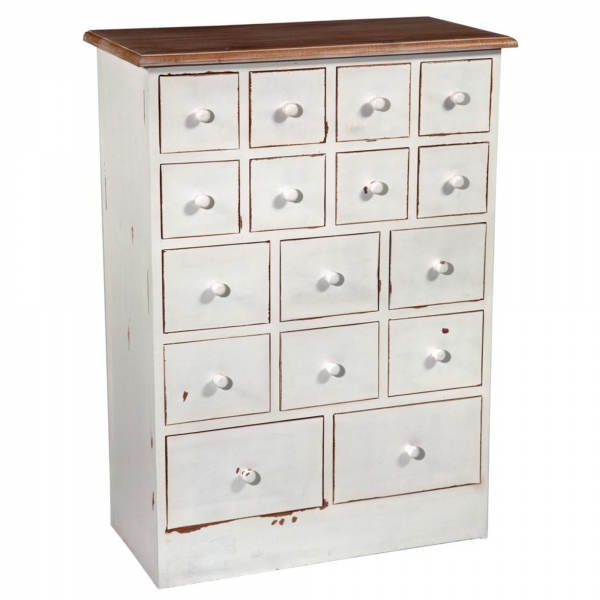 Distressed Chest of Drawers - White