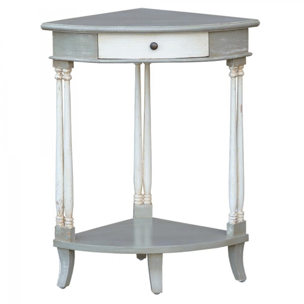 Isabella Side Table - Grey and White