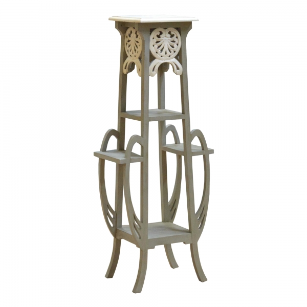 Isabella Plant Stand - Grey and White