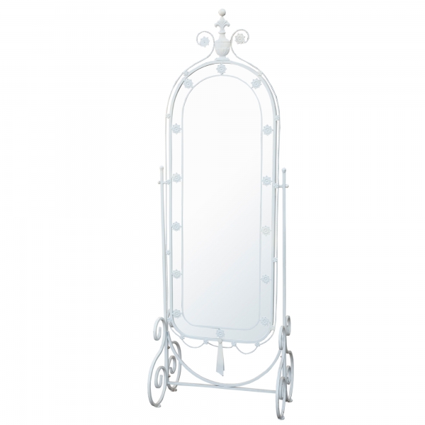 Iron Cheval Full Length Mirror - White