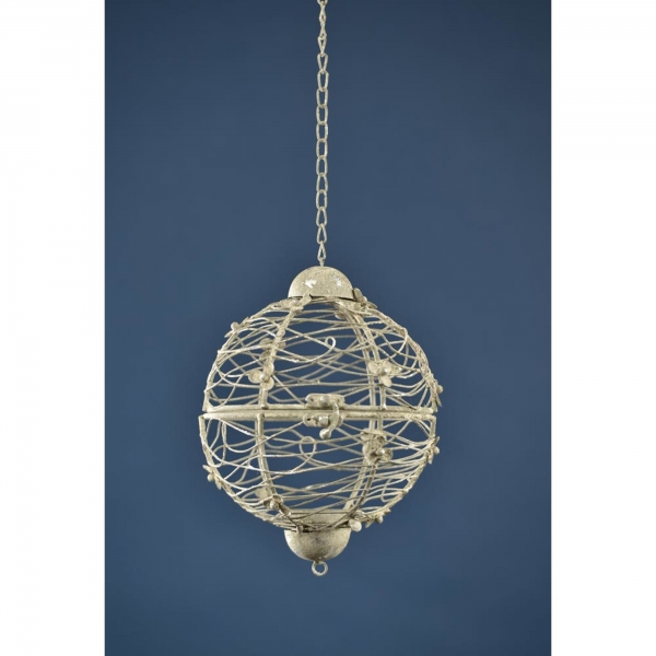 Metal hanging ball with Candle Holder