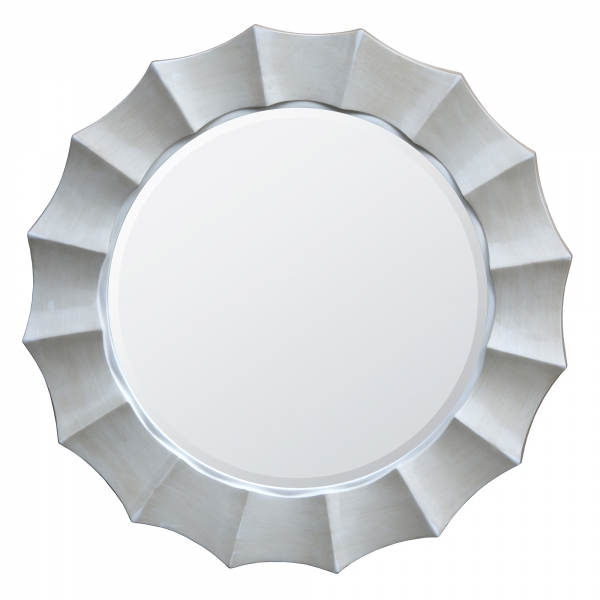 Sunburst Wall Mirror - Antique White