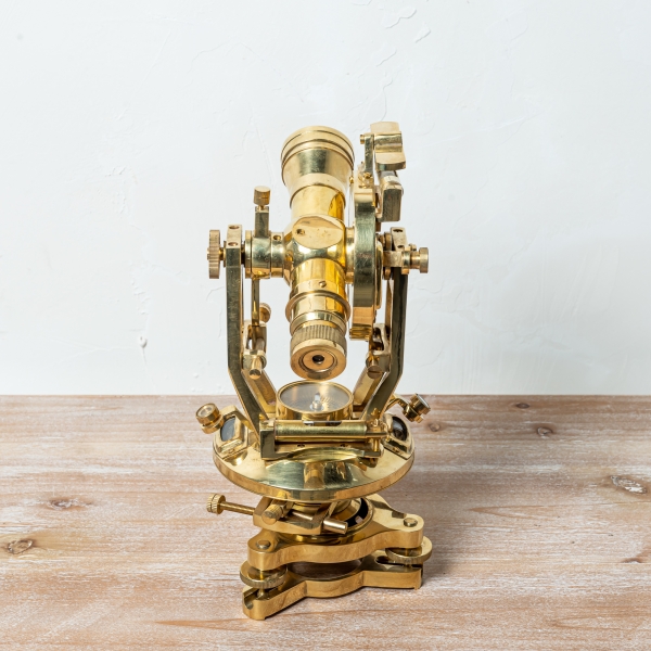 Brass Theodolite with Wooden Box 