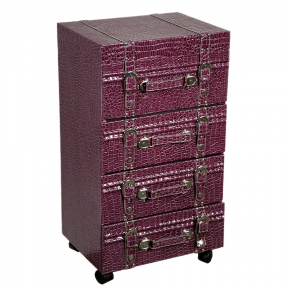 Moc Croc Aubergine Chest of Drawers