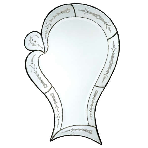 Venetian Art Nouveau Etched Mirror