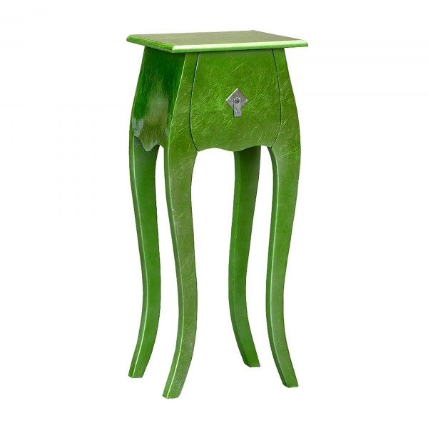 High Gloss Bedside Table - Green