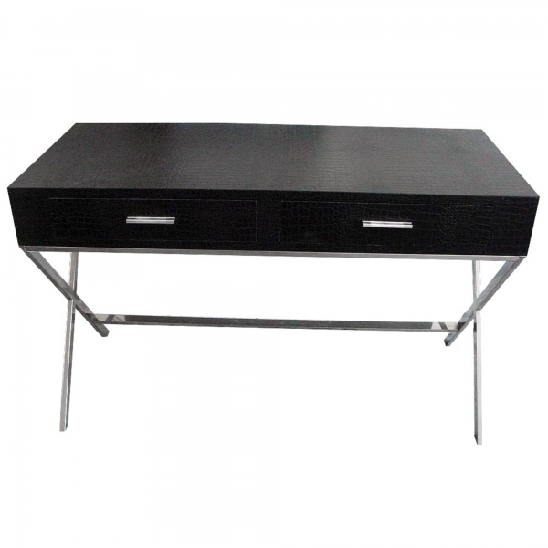 Mock Croc Desk - Black