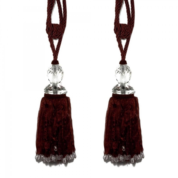 Wine Tassel with Crystal - pair