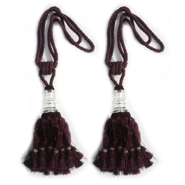 Wine Tassel with Crystal - pair