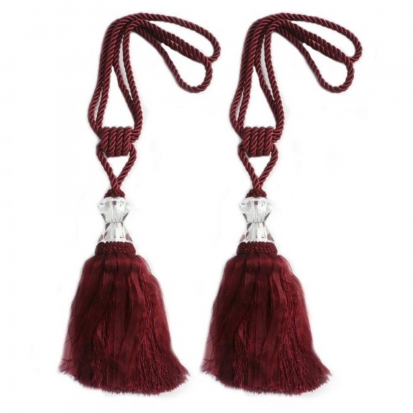 Wine Tassel with Crystal - pair