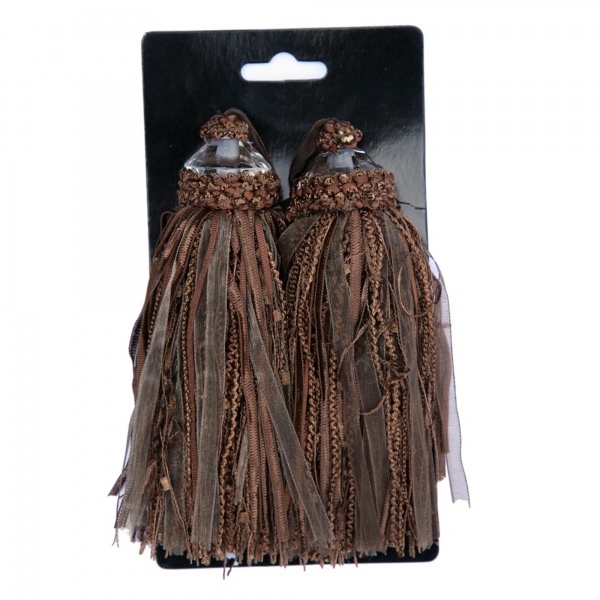 Coffee colour key tassels