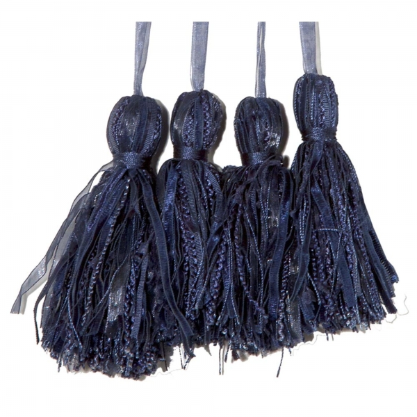 Blue Key Tassel  - set of 4 pcs