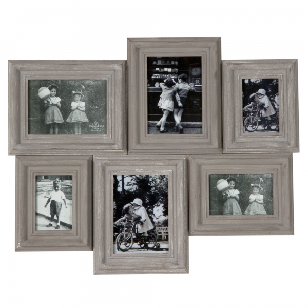 Soft Grey wall Multi Photo Frame