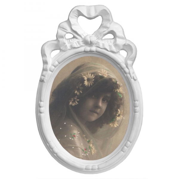 White Clay paint  Photo Frame Bows and Ribbons 