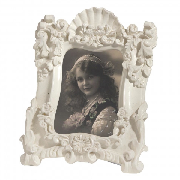 Cream Clay Paint Portrait Photo Frame