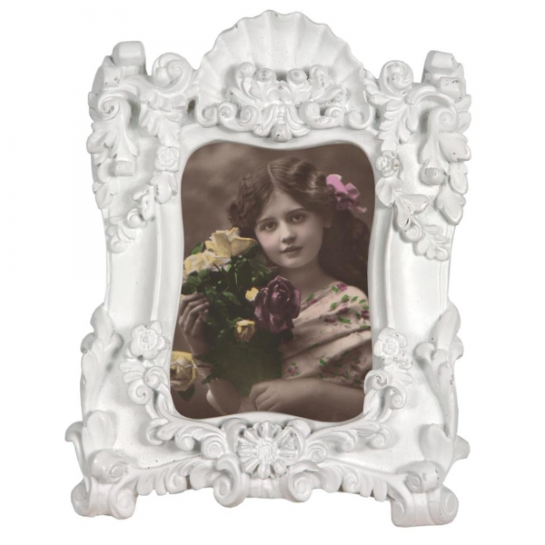 White Clay Paint Portrait Photo Frame