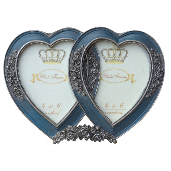 Double Heart Photo Frame 