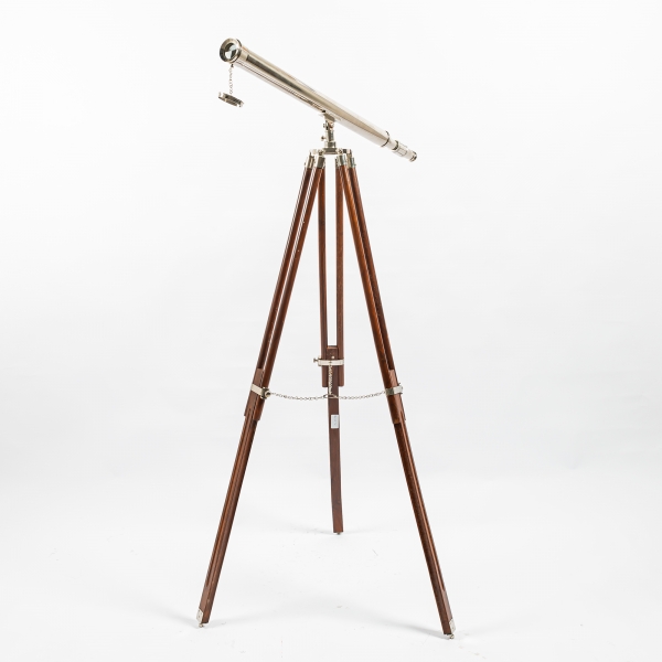 Nickel  Telescope with Tripod Large 