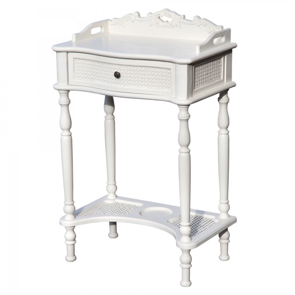 Boudoir Provence Bedside Table - Antique White