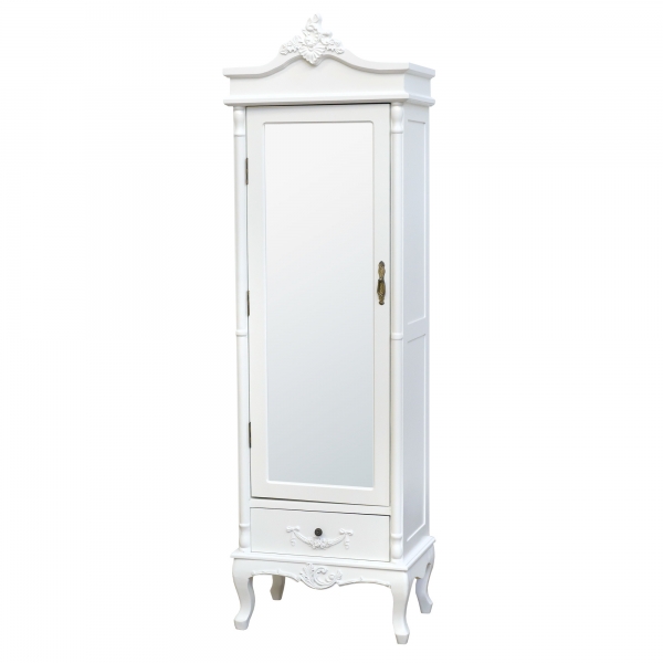 Boudoir Provence Mirrored Wardrobe - Antique White