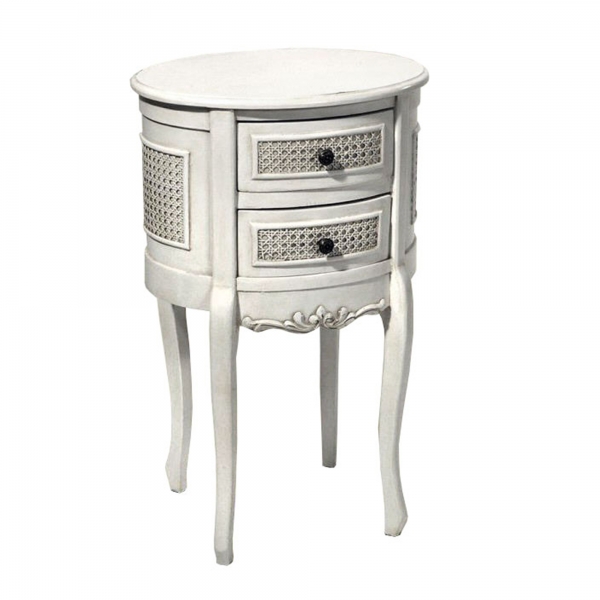 Boudoir Provence Bedside Table - Antique White