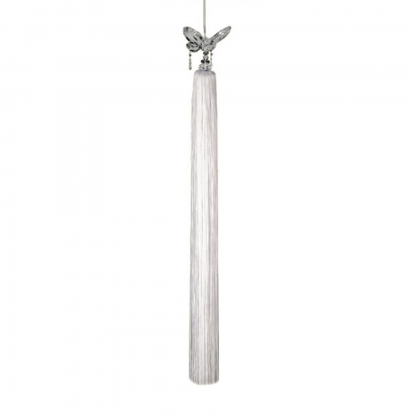 White Tassel with Crystal