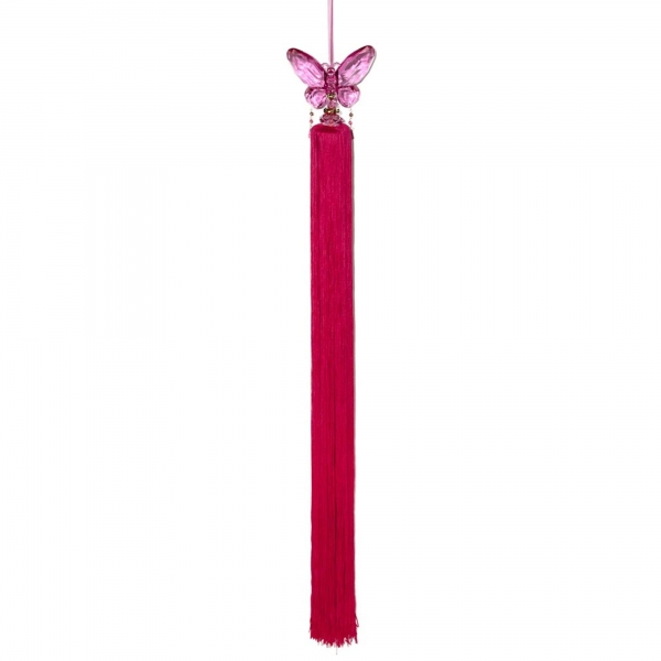 Fuchsia Tassel with Crystal
