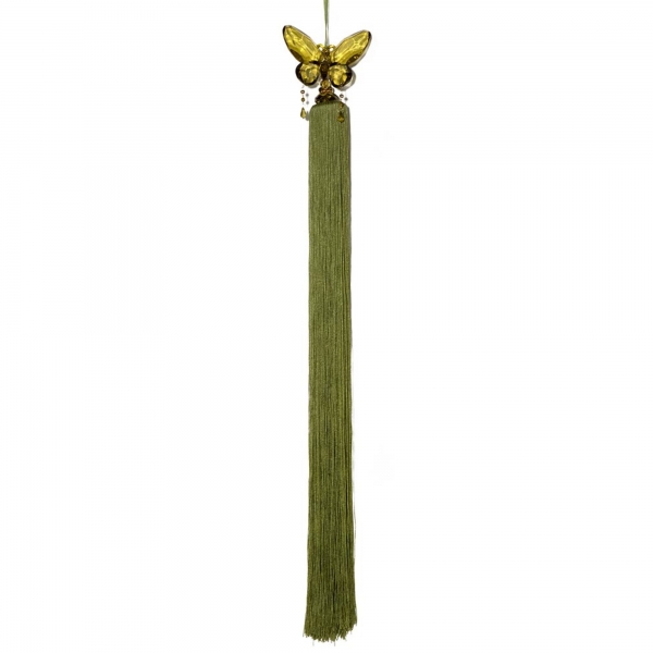 Olive Tassel with Crystal