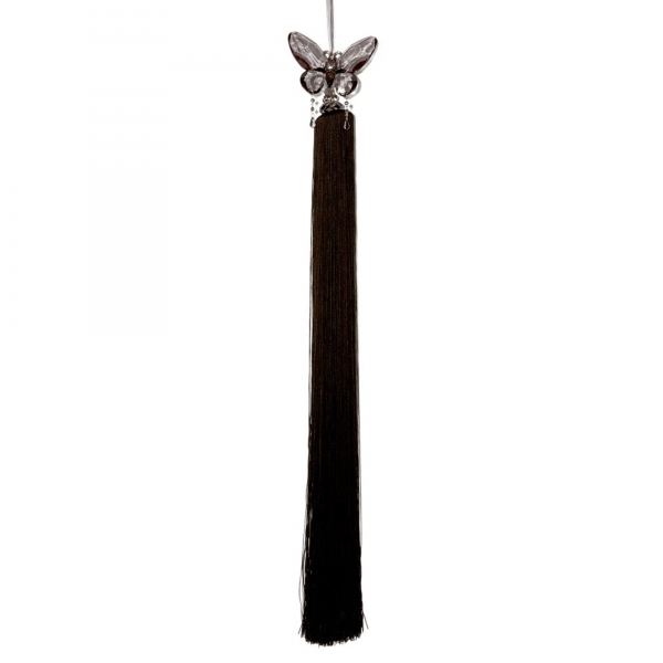 Black Tassel with Smoked Crystal
