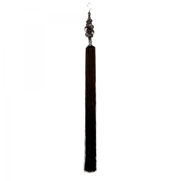 Black Tassel with Smoked Crystal