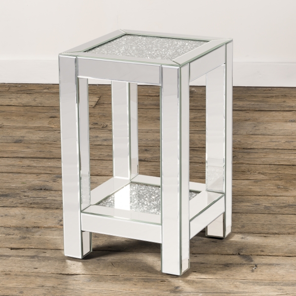 Crushed Diamond Mirrored Occasional Table