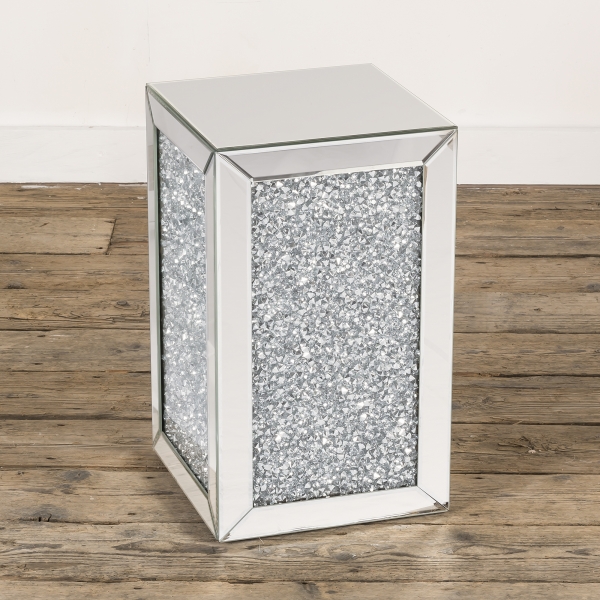Crushed Diamond Mirrored Occasional Table 