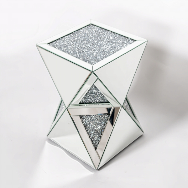 Crushed Diamond Mirrored Occasional Table