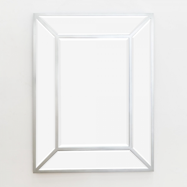 Argenti Silver Leaf Edged Mirror