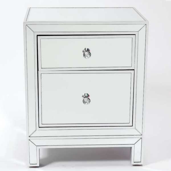 Chateauneuf Mirrored Bedside Table